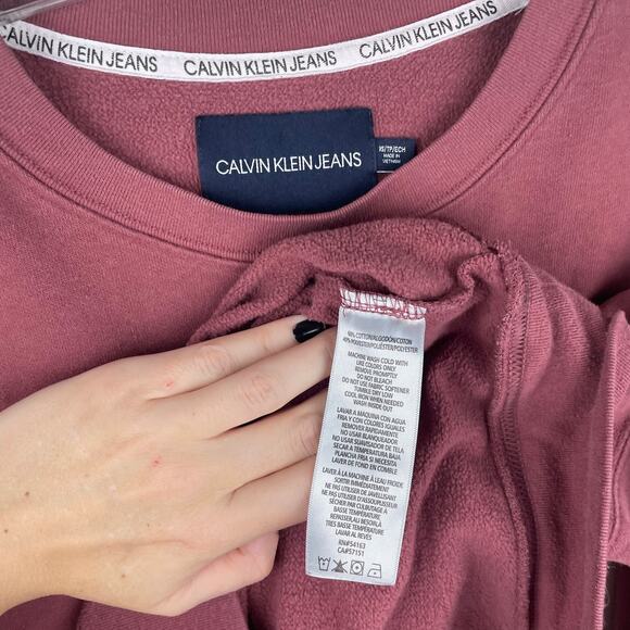 Calvin Klein Womens Monogram Logo Sweatshirt XS - Picture 3 of 4
